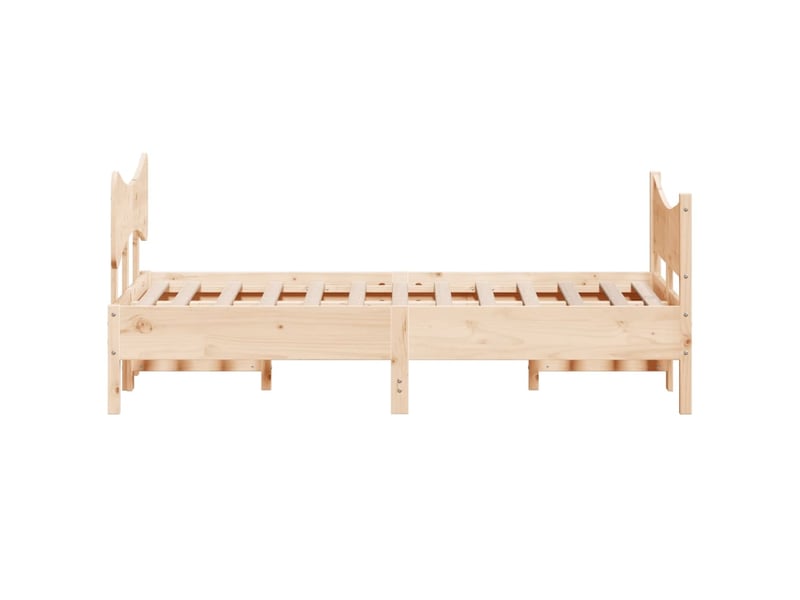  Lit double- lit adulte -  cadre de lit sans matelas 120x190 cm bois de pin massif  - Conforama D