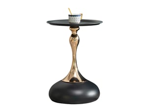 Table basse rond(e) coloris bicolore WISHDOR - 38 cmx38 cm