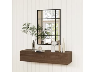 Miroir rectangulaire à poser coloris noir <strong>HOMCOM</strong>  <strong></strong> - 50 cm x 2 cm