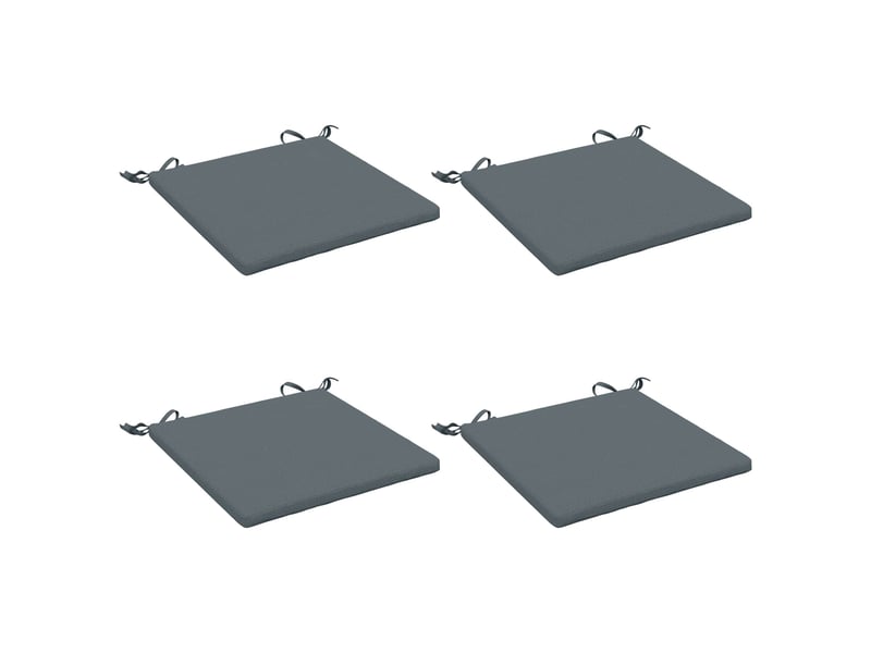  Lot de 4 coussins de siège, coussins d'assise soest 100 % polyester bleu cf60329  - Conforama A