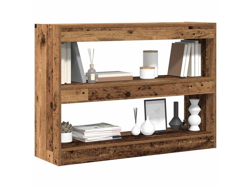  Bibliothèque 2 niveaux, armoire à livres 100 x 30 x 72 cm bois d'ingénierie shl9859  - Conforama C