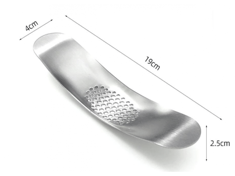 Lot de 2 presse-ail à bascule robuste en acier inoxydable facile à nettoyer - Conforama B