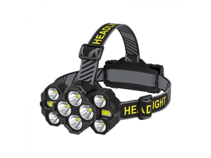 Lampe frontale rechargeable - 2022 améliorée 22000 lumen 10 led 10 modes brillante lumineux lampe frontale mains libres lampe de poche