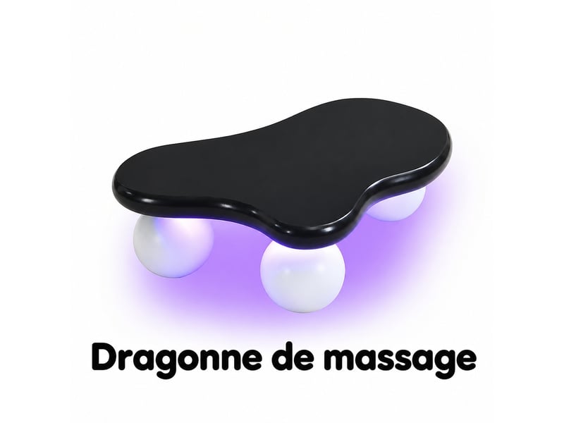  Table basse en forme de nuage noire et blanche avec éclairage led 16 couleurs, 95 x 62,5 x 32 cm  - Conforama D