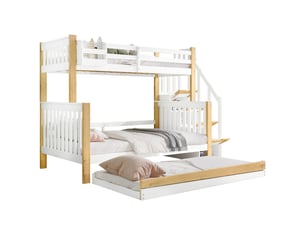 Lit superposé 90x200 cm WISHDOR   coloris blanc