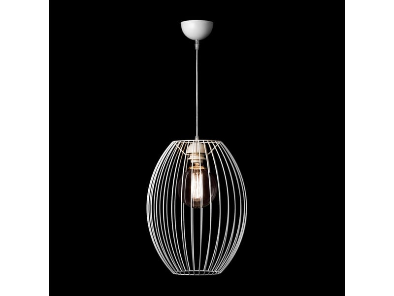  Lampe suspension en métal olivia 41cm blanc  - Conforama B