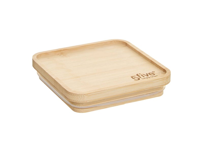  Boîte de conservation carrée avec couvercle en bambou eske 2l transparent ESKE BAMBOU - Conforama D