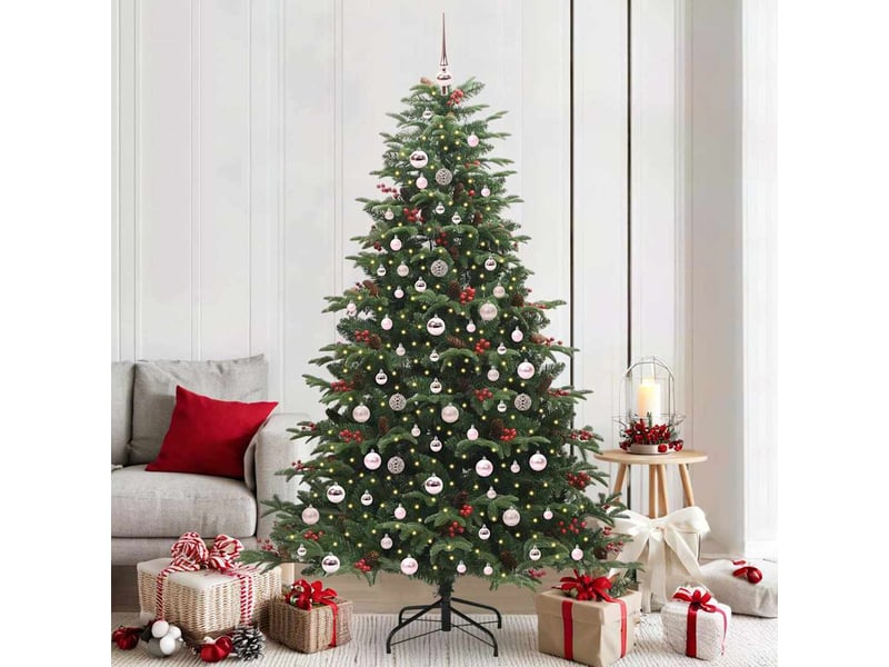  Sapin de noël - arbre de noël artificiel vert 210 cm pvc, métal et plastique  - Conforama B