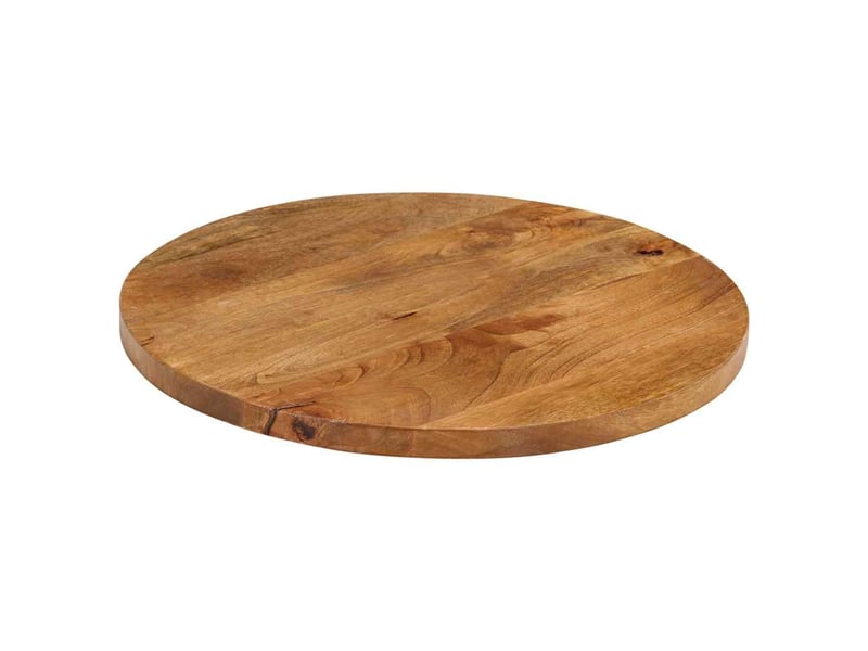 Dessus de table - plateau de table - dessus de bureau ø 40x2,5 cm rond bois de manguier massif - Conforama B