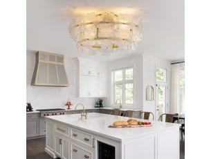 Ventilateur de plafond avec lustre cristal 52cm - plafonnier ventilateur pour salon, led 6 vitesses, moteur dc - doré
