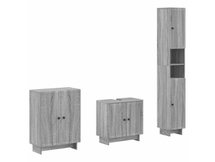 Ensemble de meuble de salle de bain 3 pièces ede sonoma gris cf63425