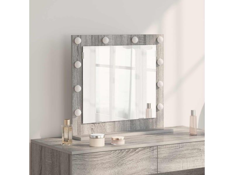Miroir de vanité, miroir de coiffeuse gris sonoma 60 x 55 x 18 cm rectangulaire cf62783 - Conforama B