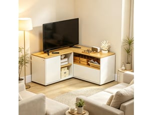 Meuble tv coloris bicolore  <strong>COVREO </strong>  <strong></strong>