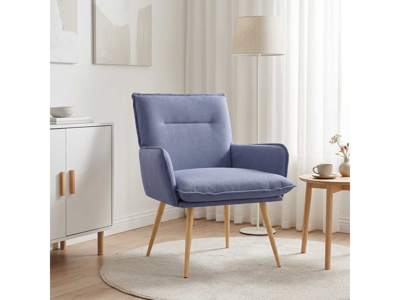 Vidaxl fauteuil bleu denim tissu - Conforama B
