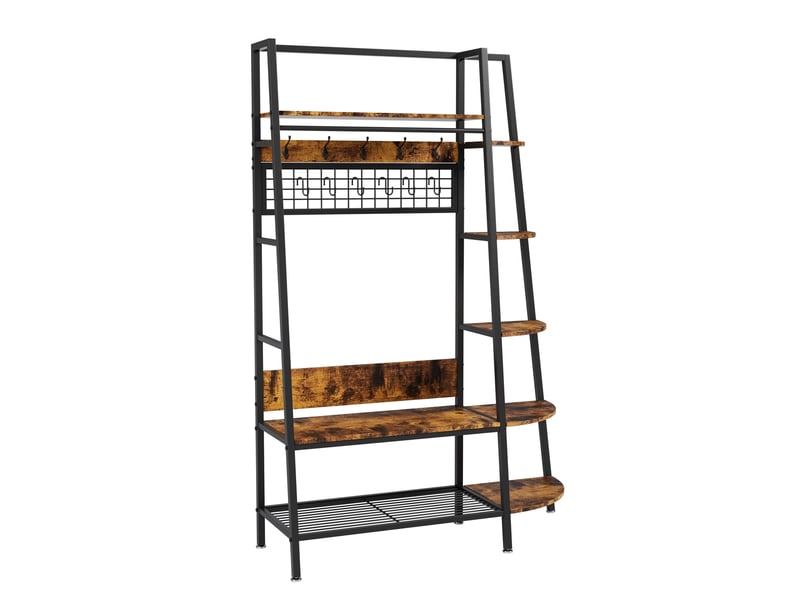 Portemanteau industriel en métal et bois de 183 cm - Conforama W