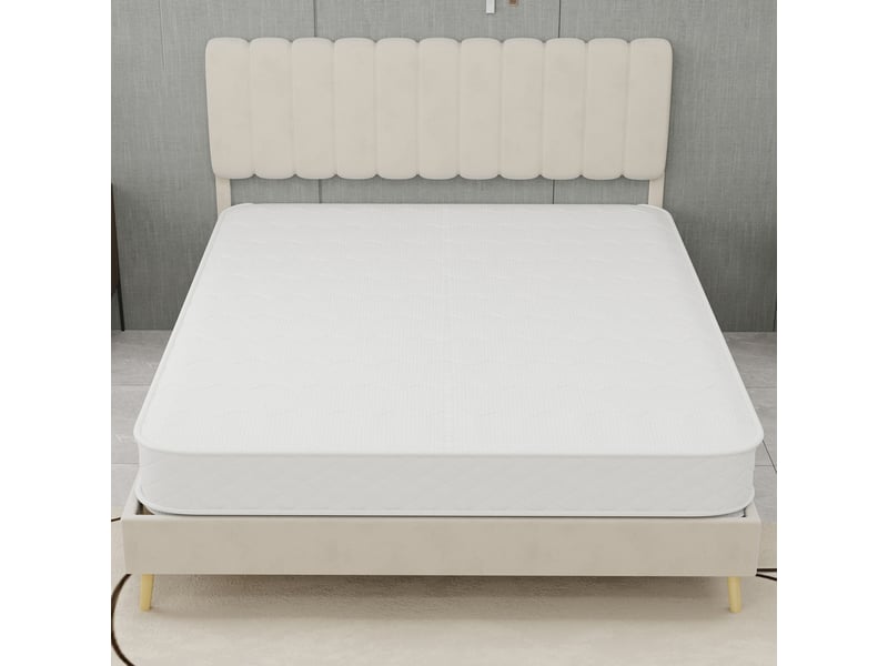  Matelas 140x200 cm avec ressorts ensachés et mousse à mémoire de forme, épaisseur 23 cm, blanc  - Conforama B