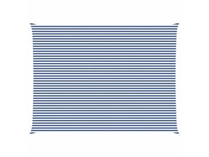 Voile d'ombre - voile d'ombrage - voile parasol bleu et blanc 6 x 8 m 100 % polyester oxford