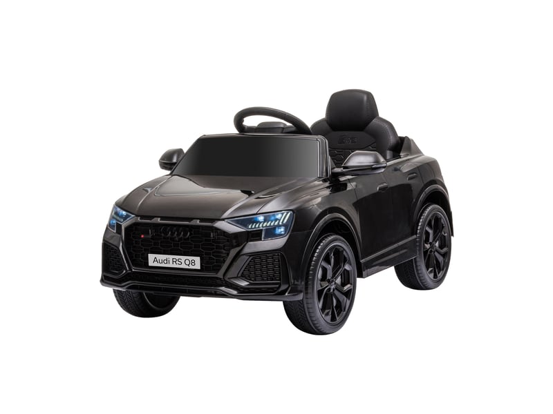  Voiture électrique enfants sous licence audi rs q8, véhicule électrique avec télécommande, usb, bluetooth, noir  - Conforama B