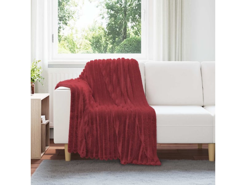  Plaid canapé bordeaux 150x130 cm 0.51 kg polaire  - Conforama B
