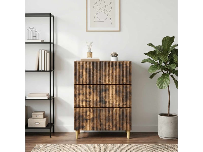 Armoire de rangement bureau, armoire à tiroirs 66 x 34,5 x 90 cm bois d'ingénierie shl4385 - Conforama B