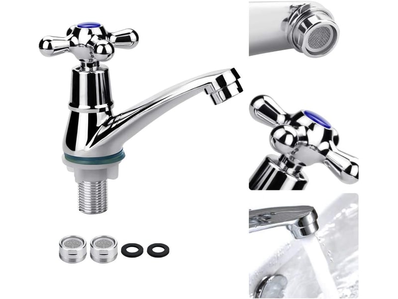 Robinet de lavabo à poignée unique, robinet mitigeur d'eau froide, robinet d'eau froide, robinet de lavabo de salle de bain, robinet de vestiaire à po TUT006440 - Conforama A