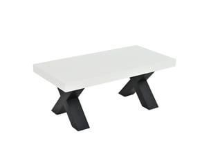 Table basse rectangulaire coloris bicolore MEUBLIV  - 50 cmx100 cm