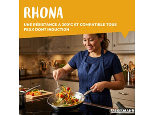 Lot de 4 casseroles 16182022 cm et 1 poêle en inox 24 cm fackelmann rhona