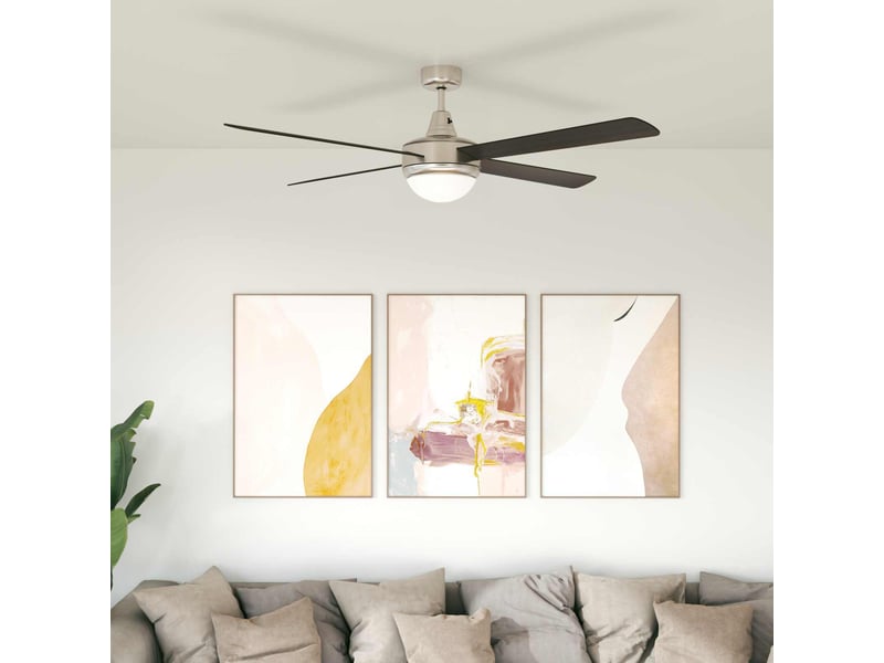  Vidaxl ventilateur de plafond avec lumière et télécommande ø 130 cm  - Conforama B