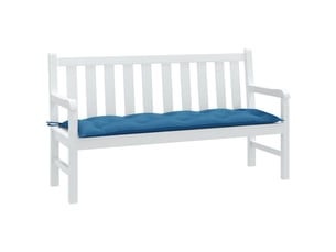 Coussin de banc de jardin, coussin d'assise bleu mélangé 150x50x7 cm tissu cf52694