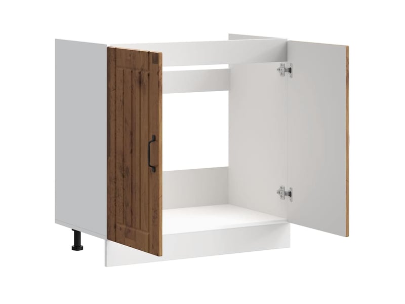  Meuble de cuisine, meuble de base de lavabo vieux bois bois d'ingénierie shl6239  - Conforama E