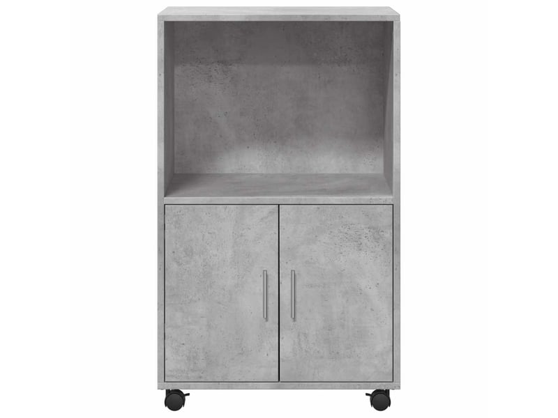  Buffet - armoire à roulettes gris béton 55x40x91 cm bois d'ingénierie  - Conforama D