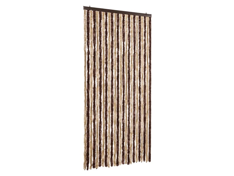  Rideau anti-mouches, moustiquaire beige et marron clair 100x230 cm chenille cf43503  - Conforama A