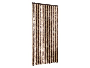 Rideau anti-mouches, moustiquaire beige et marron clair 100x230 cm chenille cf43503