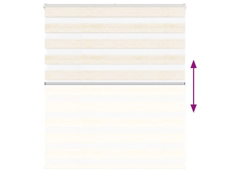 Store zèbre, store de fenêtre beige marbré largeur du tissu 120,9 cm polyester cf48257 - Conforama E