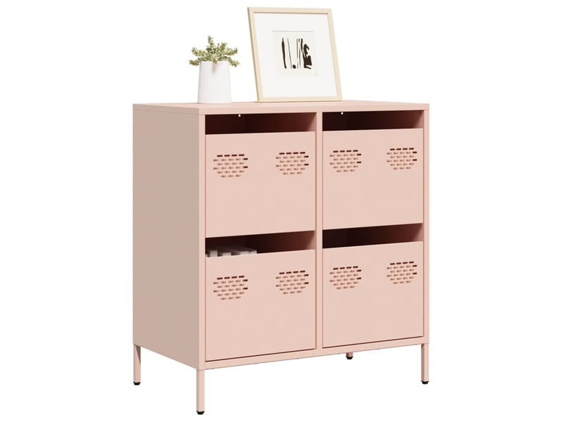  Buffet - bahut - meuble de rangement rose 68x39x73,5 cm acier laminé à froid  - Conforama B