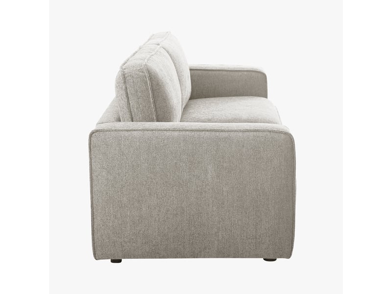  Canapé 3 places en tissu taupe  - Conforama D