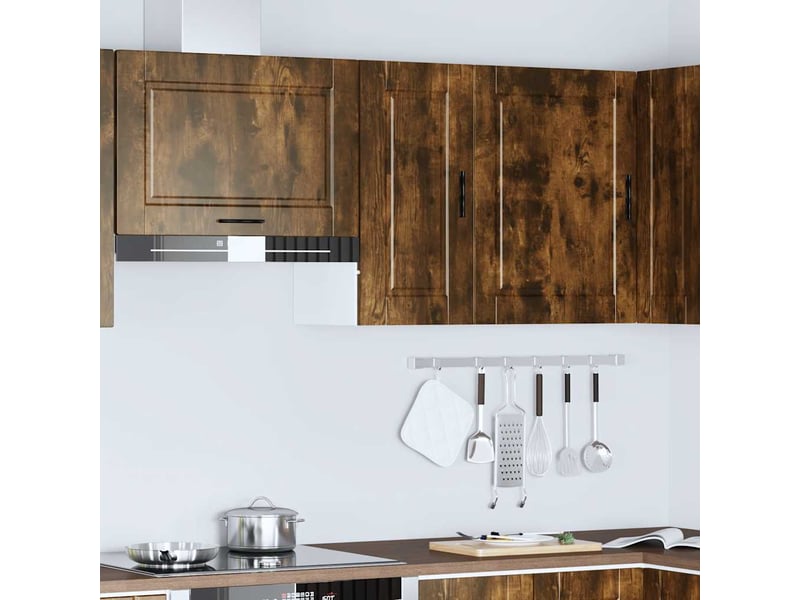 Meuble de rangement, armoire murale de cuisine porto chêne fumé bois d'ingénierie shl4321  - Conforama C