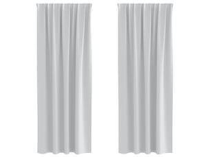 Lot de 2 rideaux occultants, rideaux black-out avec anneaux gris pâle 245 x 140 cm cf44665