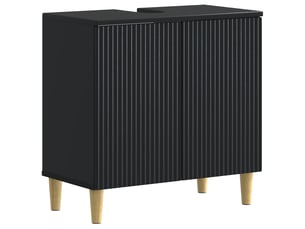 Meuble sous lavabo de salle de bain arnhem noir cf64824