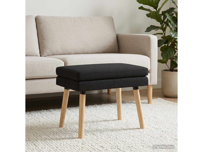  Banc d'entrée, banc à double couche noir 60x40x46 cm tissu  - Conforama C