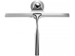 Grattoir à vitres en acier inoxydable argenté, 1 pièce, pour nettoyage de vitres de douche et miroirs de salle de bain