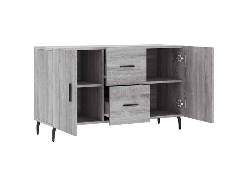  Buffet - bahut - meuble de rangement sonoma gris 100x36x60 cm bois d'ingénierie  - Conforama E
