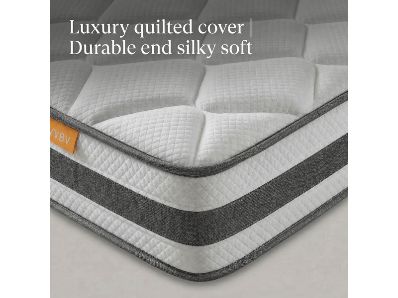  Matelas mousse froid 7 zones ressorts ensachés 160 x 200 cm revêtement matelassé microfibre fermeté h4 hauteur 25 cm  - Conforama D