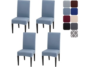 Lot de 4 housses de chaise élastiques, adaptées à toutes les chaises de salle à manger, amovibles et lavables, modernes et durables, conven, multicolore