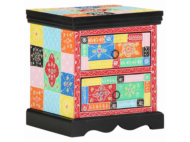  Table de chevet avec tiroir 2 pièces multicolore 40 x 35 x 45 cm  - Conforama A