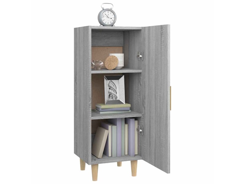  Buffet - bahut - meuble de rangement sonoma gris 34,5x34x90 cm bois d'ingénierie  - Conforama D