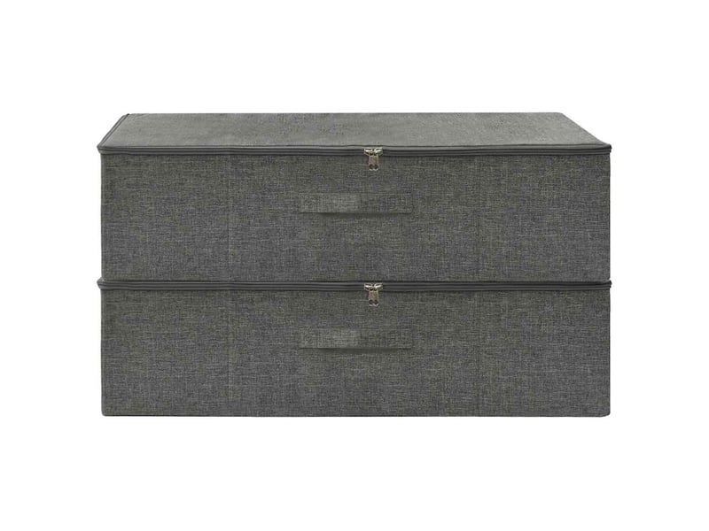  Boîtes de rangement 2 pcs tissu 70x40x18 cm anthracite  - Conforama C