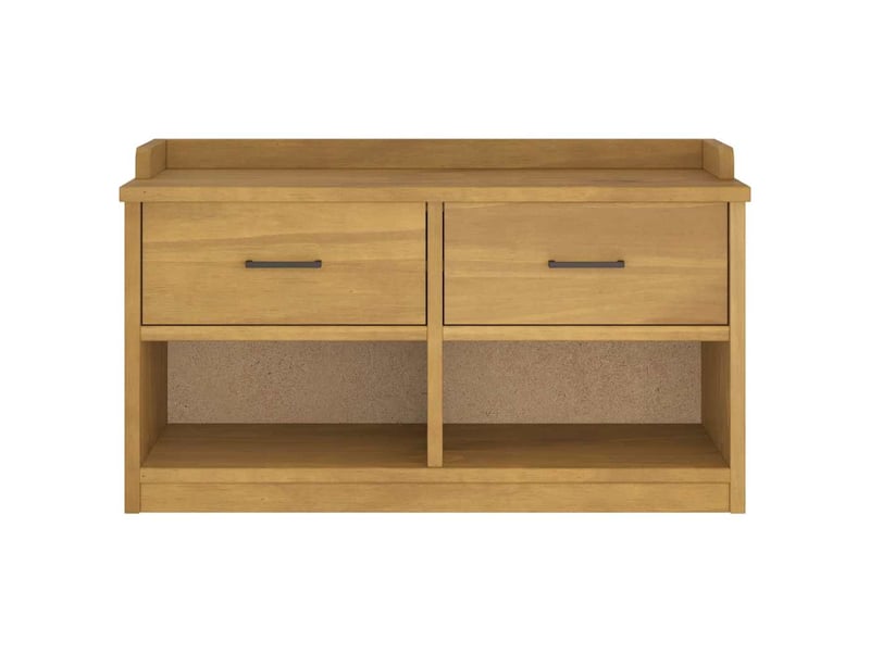  Banc de couloir, banc de rangement sandnes 87x40x50 cm bois de pin massif shl85799  - Conforama E