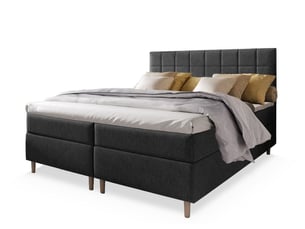 Lit avec rangement 140x200 cm <strong>MASSENO</strong> <strong></strong> coloris gris