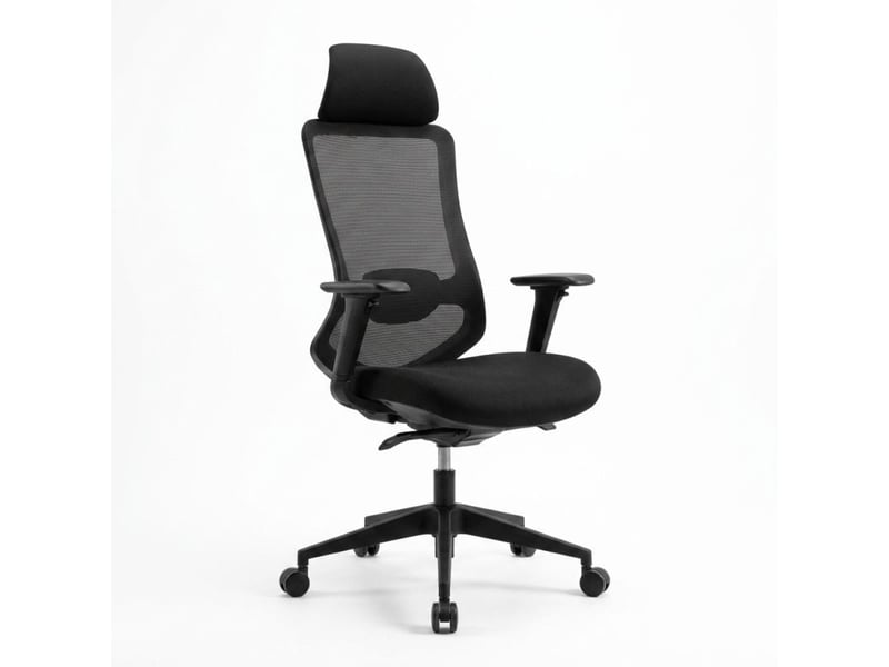  Fauteuil de bureau tissu mesh noir réglable – anita  - Conforama A
